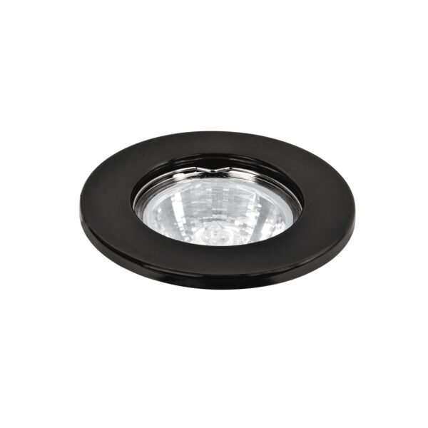 Luminario redondo negro spot fijo lámpara no incluida 46613