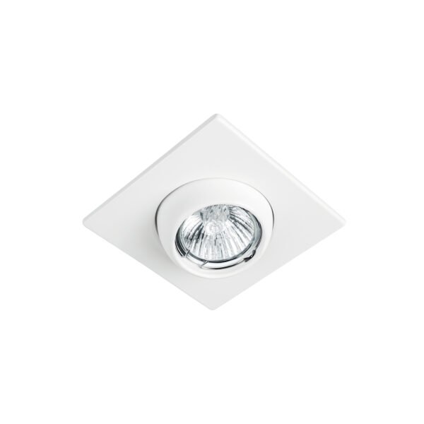 Luminario cuadrado blanco spot esférico lámpara no incluida 45569