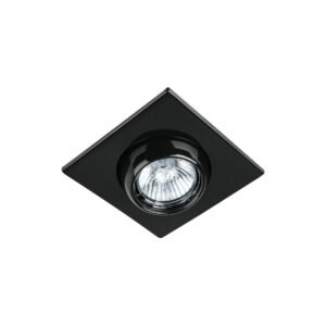 EMP-117S.jpg Luminario cuadrado negro spot esférico lámpara no incluida 45570