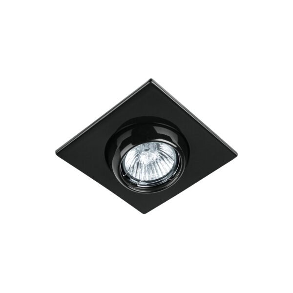 Luminario cuadrado negro spot esférico lámpara no incluida 45570