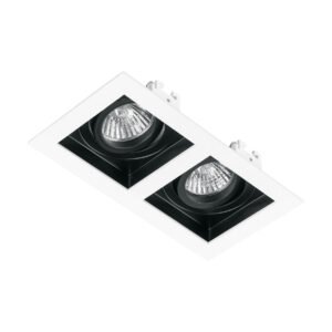 Luminario empotrable con 2 spots dirigibles blanco VOLTECK 49549