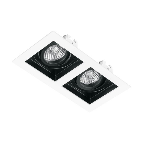 Luminario empotrable con 2 spots dirigibles blanco VOLTECK 49549