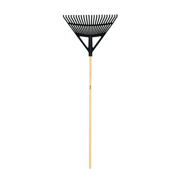 Escoba plástica p/jardín flex. 22 dientes mango 48Pretul 21430