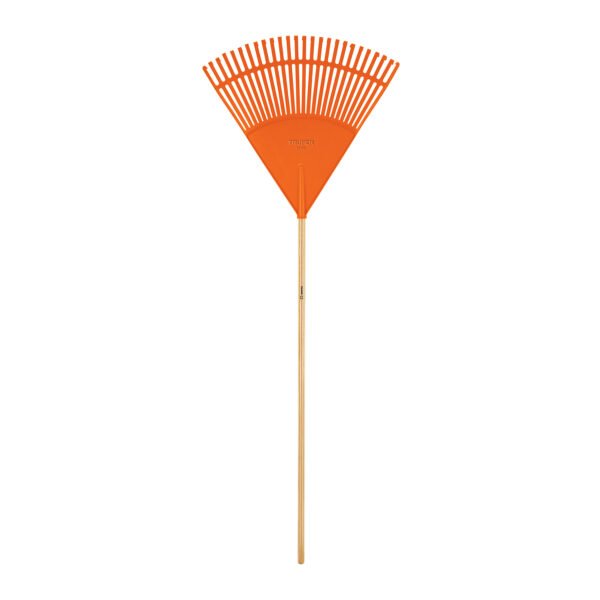 Escoba plástica para jardín flexible 26 dientes mango 48 19787