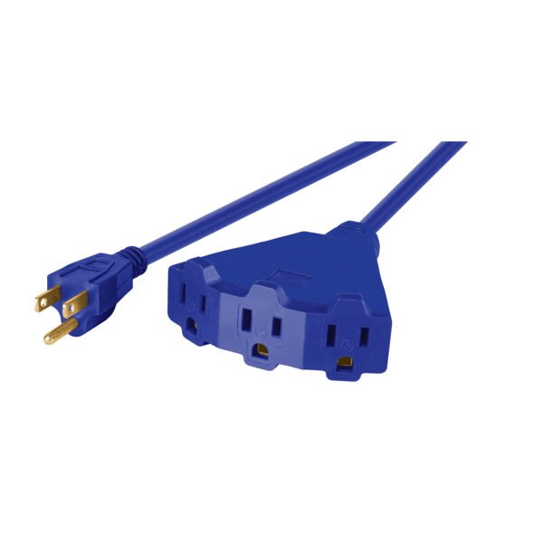Extensión triple uso rudo 8 m tipo abanico 3x16 AWG Volteck 48063