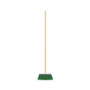 ES-140C.jpg Escoba chica tipo cepillo cerdas de PVC bastón de madera 57053