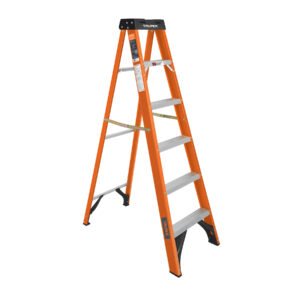 Escalera de tijera tipo ll 5 peldaños fibra de vidrio 100225