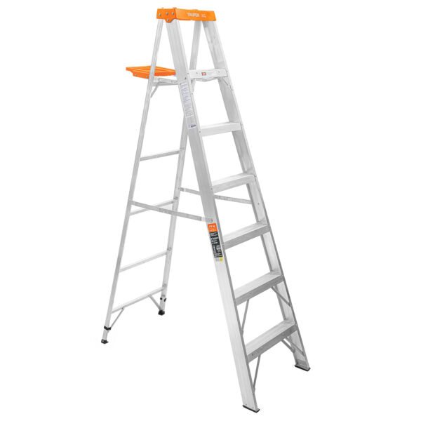 Escalera de tijera tipo II 6 peldaños y bandeja Truper 16744