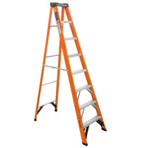 Escalera de tijera tipo ll 7 peldaños fibra de vidrio 100227