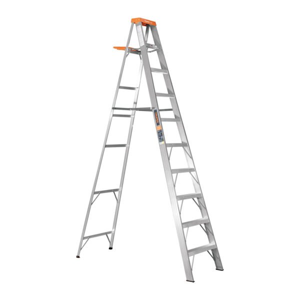 Escalera de tijera tipo II 9 peldaños y bandeja Truper 10436