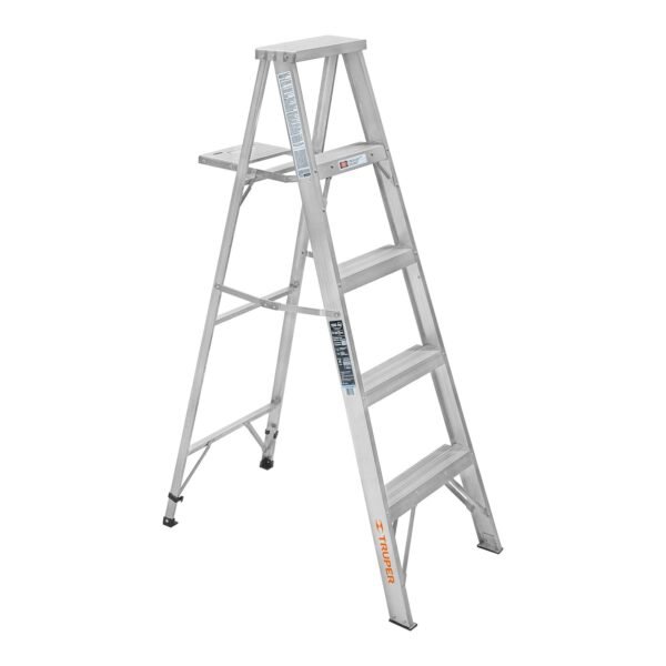 Escalera de tijera 100% aluminio tipo lll 4 peldaños Truper 10438