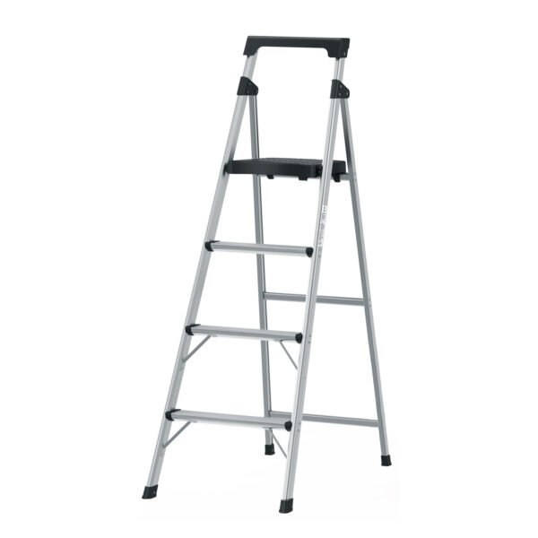 Escalera tubular plegable 4 peldaños aluminio Truper 16765