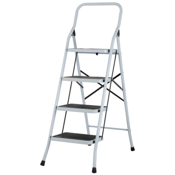 Escalera tubular plegable 4 peldaños Pretul 24122