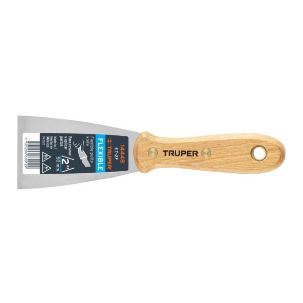Espátula flexible 2 con mango de madera Truper 14448