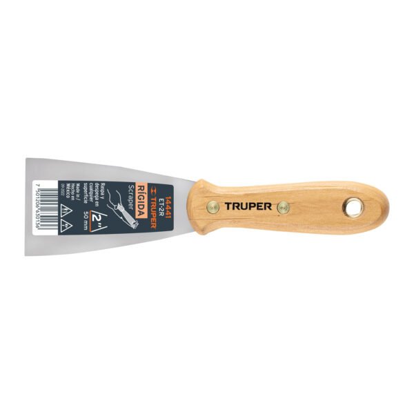 Espátula rígida 2 con mango de madera Truper 14441