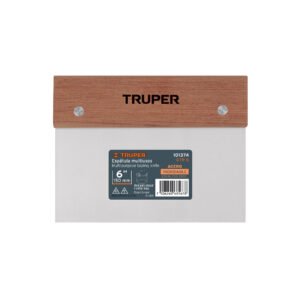 Espátula rectangular 6 x 3 acero inoxidable mango madera 101374