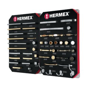 EX-HE-JP2.jpg Exhibidor con jaladeras y perillas 2 tableros HERMEX 53002