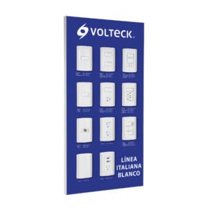 Exhibidor línea italiana blanco Volteck 57063