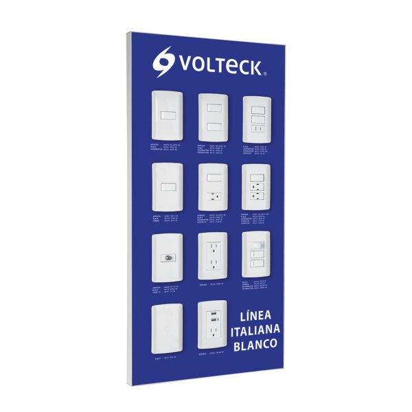 Exhibidor línea italiana blanco Volteck 57063