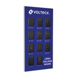Exhibidor línea italiana negro Volteck 57062