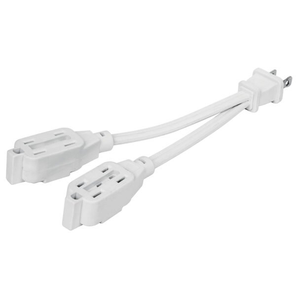 Mini extensión eléctrica doméstica dual 10 cm blanca 46353