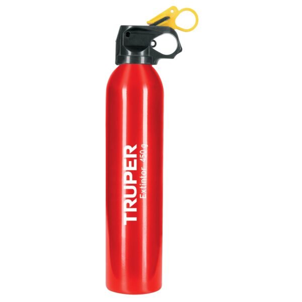 Extintor portátil desechable 450 g polvo tipo ABC Truper 101174