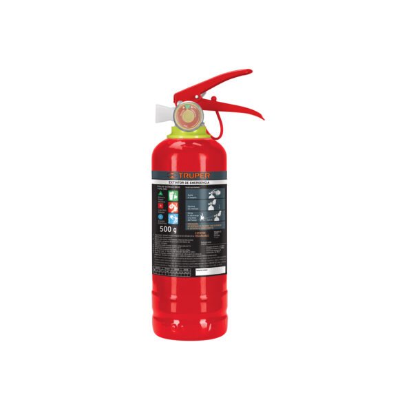Extintor portátil recargable 0.5 kg polvo tipo ABC Truper 101172