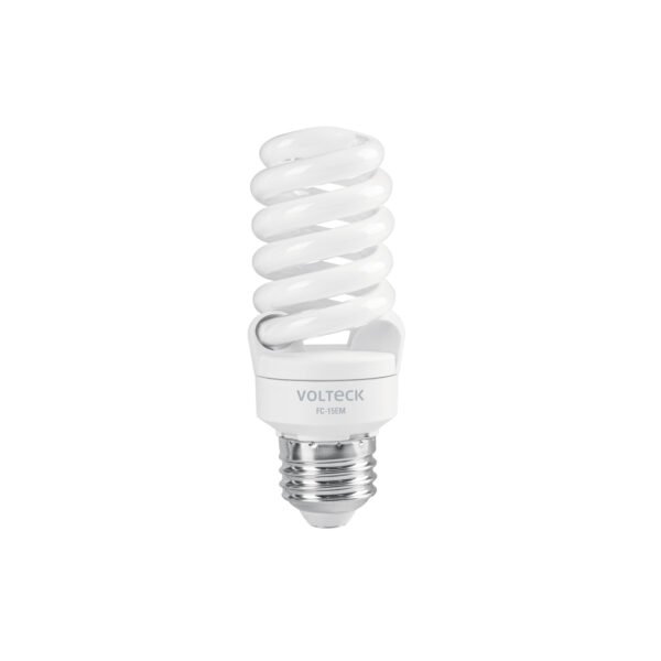 Lámpara espiral mini T2 15 W luz de día en blíster Volteck 48204