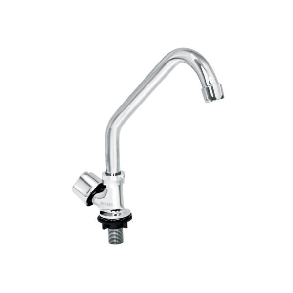Llave individual fregadero cuello corto hexagonal BASIC 49500