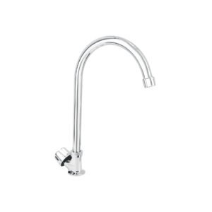 Llave individual fregadero cuello curvo hexagonal BASIC 47691