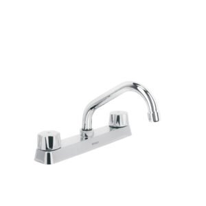 Mezcladora 8 fregadero cromo cuello cortohexagonal BASIC 49238