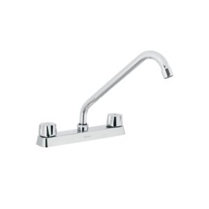Mezcladora 8 fregadero cromo cuello largohexagonal BASIC 49239