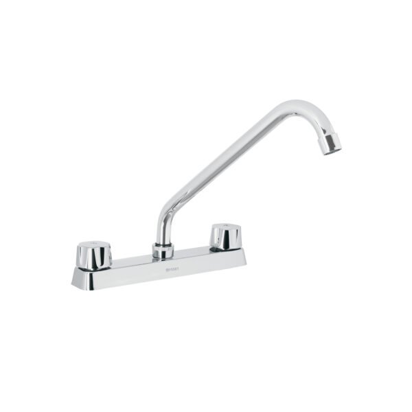 Mezcladora 8 fregadero cromo cuello largohexagonal BASIC 49239