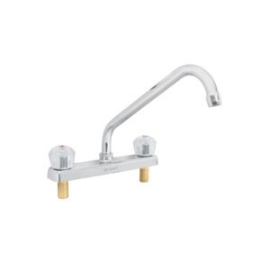 Mezcladora 8 fregadero cromo cuello largo acrílico BASIC 49240