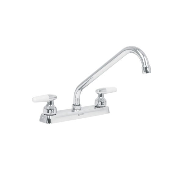 Mezcladora 8 fregadero cromo cuello largo cono BASIC 49221