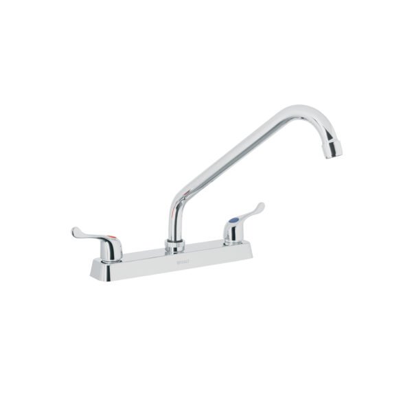 Mezcladora 8 fregadero cromo cuello largo palanca BASIC 49287