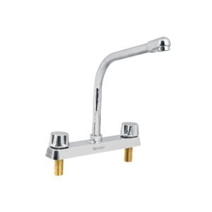 Mezcladora 8 fregadero cromo cuello cobrahexagonal BASIC 49190