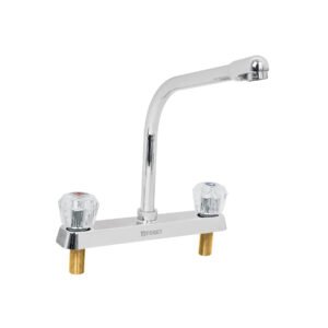 Mezcladora 8 fregadero cromo cuello cobra acrílico BASIC 49192