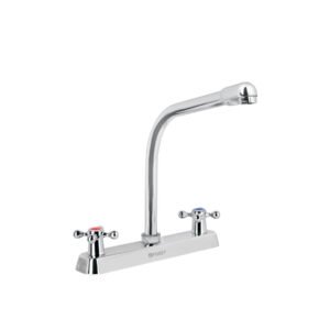 Mezcladora 8 fregadero cromo cuello cobra cruceta BASIC 45613