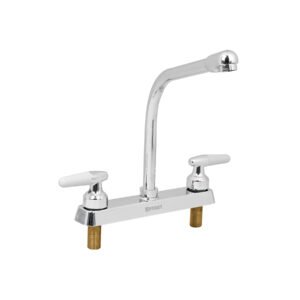 Mezcladora 8 fregadero cromo cuello cobra cono BASIC 49180