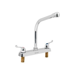 Mezcladora 8 fregadero cromo cuello cobra palanca BASIC 49191