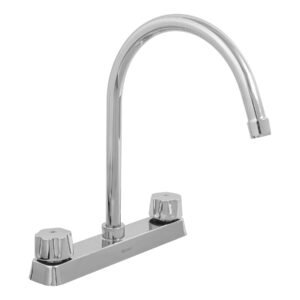 Mezcladora 8 fregadero cromo cuello curvocompresiónBASIC 45616