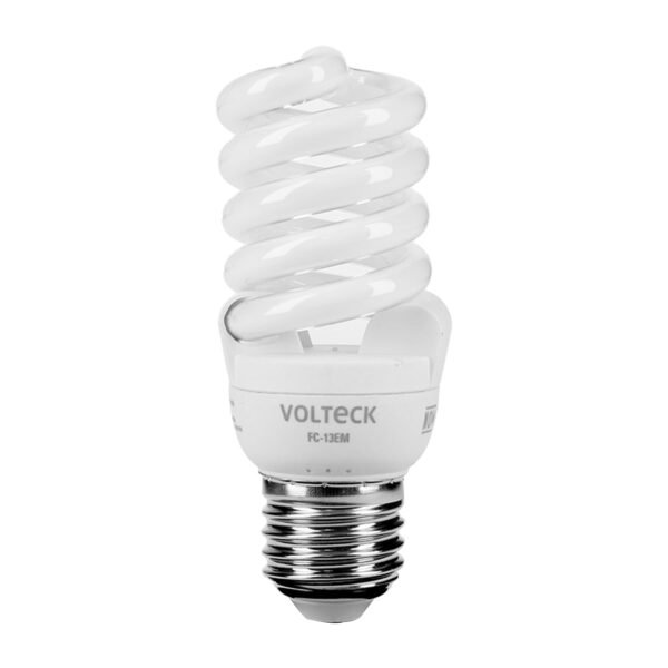 Lámpara espiral mini T2 13 W luz cálida en blíster Volteck 48505