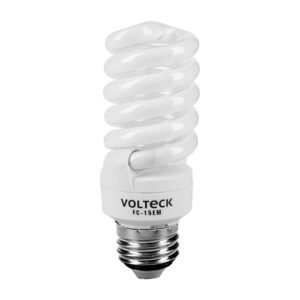 Lámpara espiral mini T2 15 W luz cálida en blíster Volteck 48205
