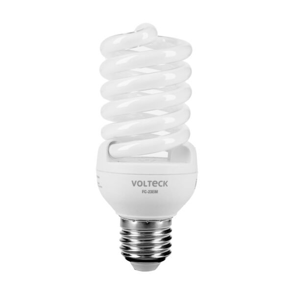 Lámpara espiral mini T2 23 W luz cálida en blíster Volteck 46839