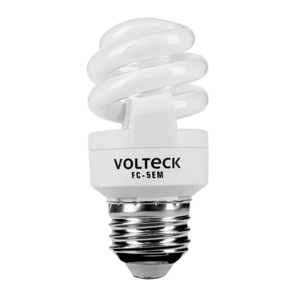 Lámpara espiral mini T2 5 W luz cálida en blíster Volteck 48201