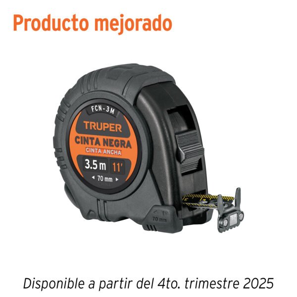 Flexómetro contra impactos 3 m Cinta Negra 13 mm Truper 11720