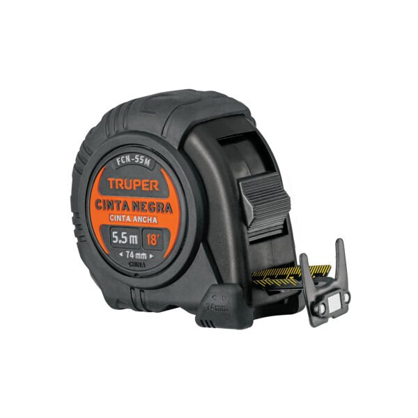Flexómetro contra impactos 5.5 m Cinta Negra 25 mm Truper 11745