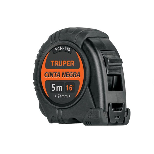 Flexómetro contra impactos 5 m Cinta Negra 19 mm Truper 102598