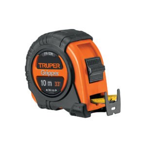 Flexómetro Gripper contra impactos 10 m cinta 32 mm Truper 14582